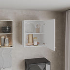 Modern Minimalist Wall Cabinet, with 1 Door and 2 Shelves, Storage Locker for Kitchen Hallway Closet,for Kitchen Home
