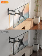 ELIVED TV Wall Mount for Most 26-60 Inch TVs, Wall Mount Bracket Max VESA 400x400mm, Swivel and Tilt Full Motion TV Mount with Single Stud Perfect Center Design, Corner Mount Holds up to 77 lbs.