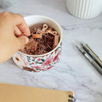 Ceramic Paper Clip Holders Paperclips Holder Dispenser Cute Clips Organizer for Desk Binder Clip Bowl Bobby Pin Hair Clip Holder Gift for Office (Pink White)