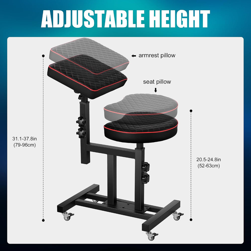 Poarmeey Ergonomic Tattoo Chairs with Adjustable Armrest & Back Support