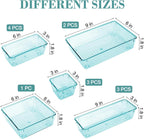 13 PCS Drawer Organizer Set, 5 Varied Size Bathroom and kitchen Drawer cabinet organizer Trays, Clear Storage Bins for Makeup, Jewelry, Utensils and Gadgets