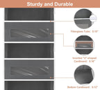 5-Tier Over The Door Storage Organizer with 10 Side Mesh Pockets, 48 lbs Load Capacity, 3 Hooks Design, Door Hanging Organizer with Clear Windows for Bathroom, Bedroom, Nursery, Kitchen-Grey