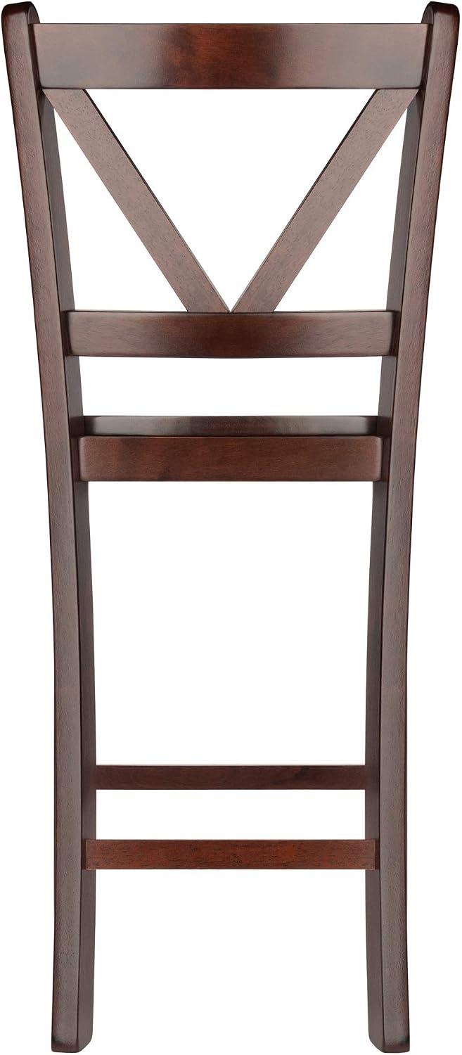 Winsome Lynnwood Collection 3 Piece Drop Leaf Table with 2 Counter V-Back Sto...