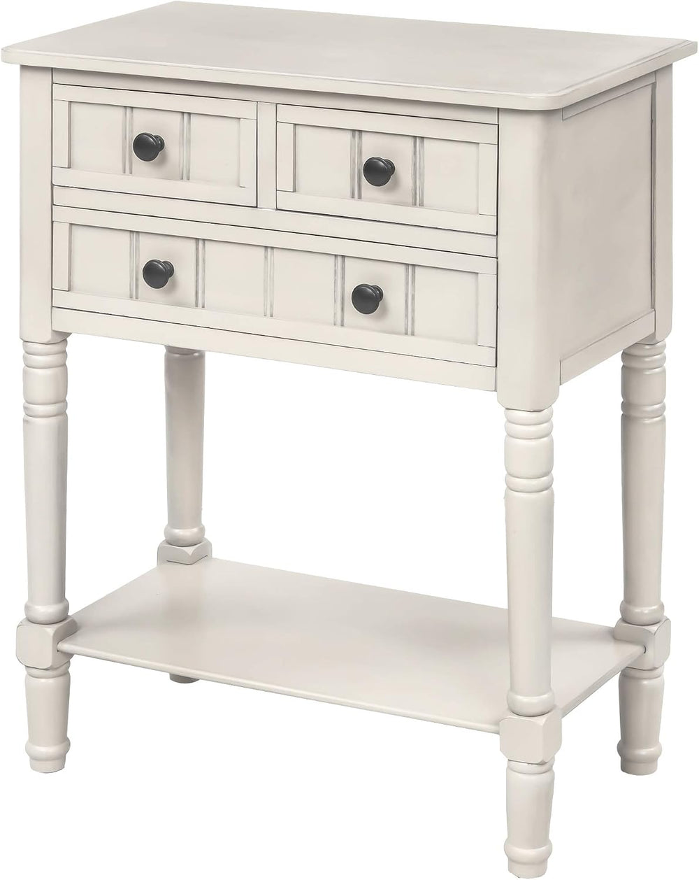 Merax Slim Console Table with Storage, 2 Tier Sofa Table with 3 Drawers and 1...