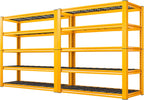 REIBII Garage Shelving Load 3000LBS, 5-Tier Storage Shelves, Adjustable Heavy Duty Metal Shelving Unit for Pantry, Basement, Warehouse, 72" H x 36" W x 16" D, 2PC