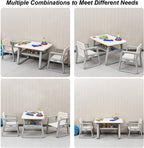 Costzon Kids Table and Chair Set, Children Activity Table & 2 Chairs w/Storage Rack for Toddler Arts, Crafts, Reading, Drawing, Playroom, Preschool, Gift for Boys & Girls, Toddler Table and Chair Set
