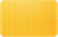 Silicone Dish Drying Mat for Multiple Usage,Easy clean,Eco-friendly,Heat-resistant Silicone Mat for Kitchen Counter or Sink,Refrigerator or Drawer Liner Yellow 3XL 28 inches x 18 inches