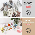 SNOWSTAR Acrylic Claw Clip Organizer Holder,360-Degree Rotating Claw Clip Holder and L-Type Storage,Hair Clip Organizer Display Clear Stand for Women and Girls