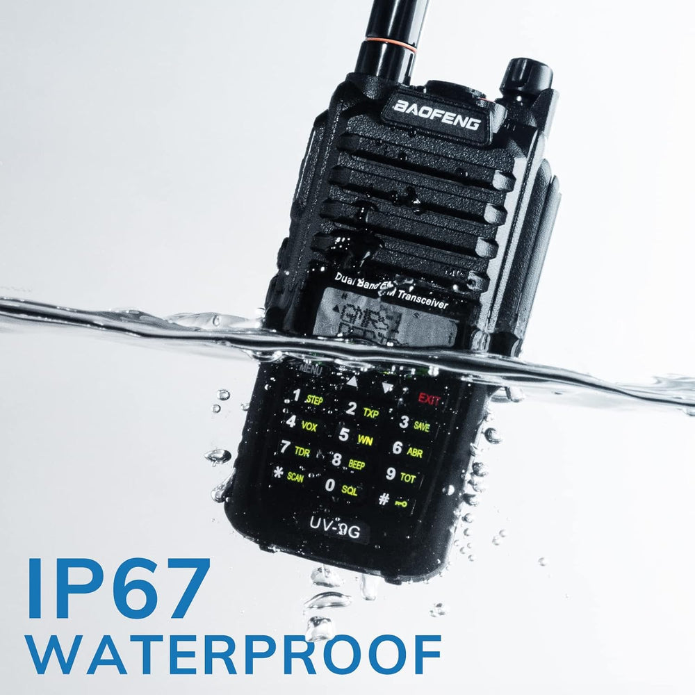 BAOFENG UV-9G GMRS Handheld Radio, Waterproof Walkie Talkies IP67, 2 Pack