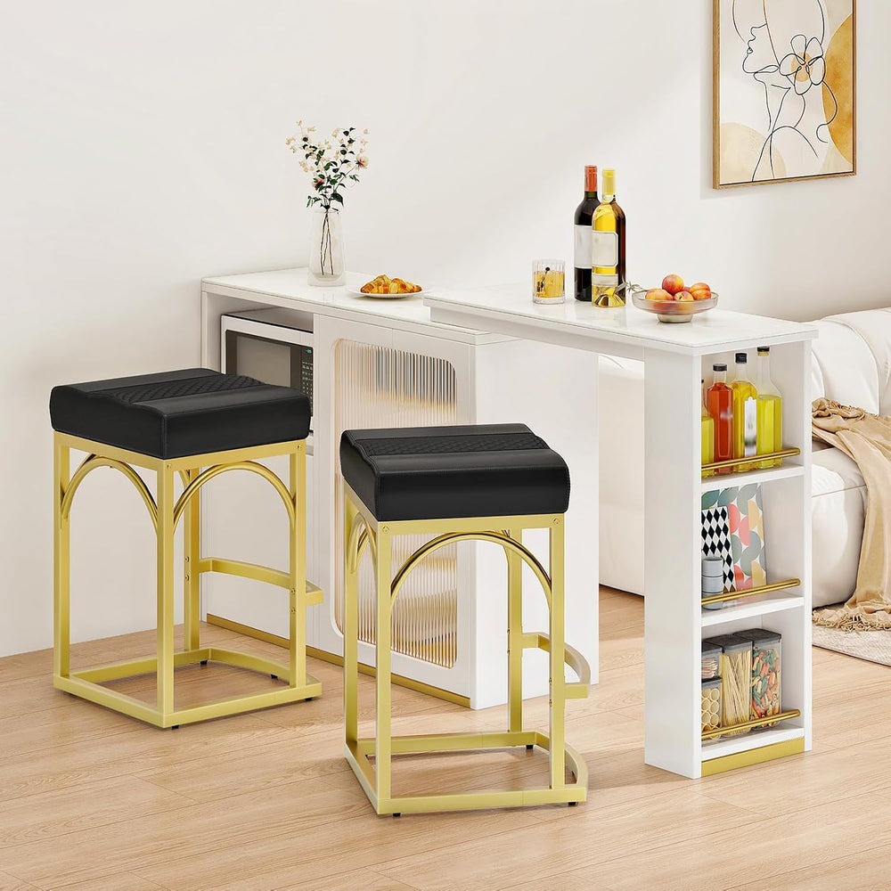 HOOBRO Bar Stools, Set of 2 Bar Stools
