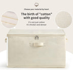 6-Pack Large Canvas Comforter Storage Bags Closet Organizer for Clothes Sweater Clothes Organizer with Dual Zipper Three Carrying Handles for Blanket Closet Storage Container