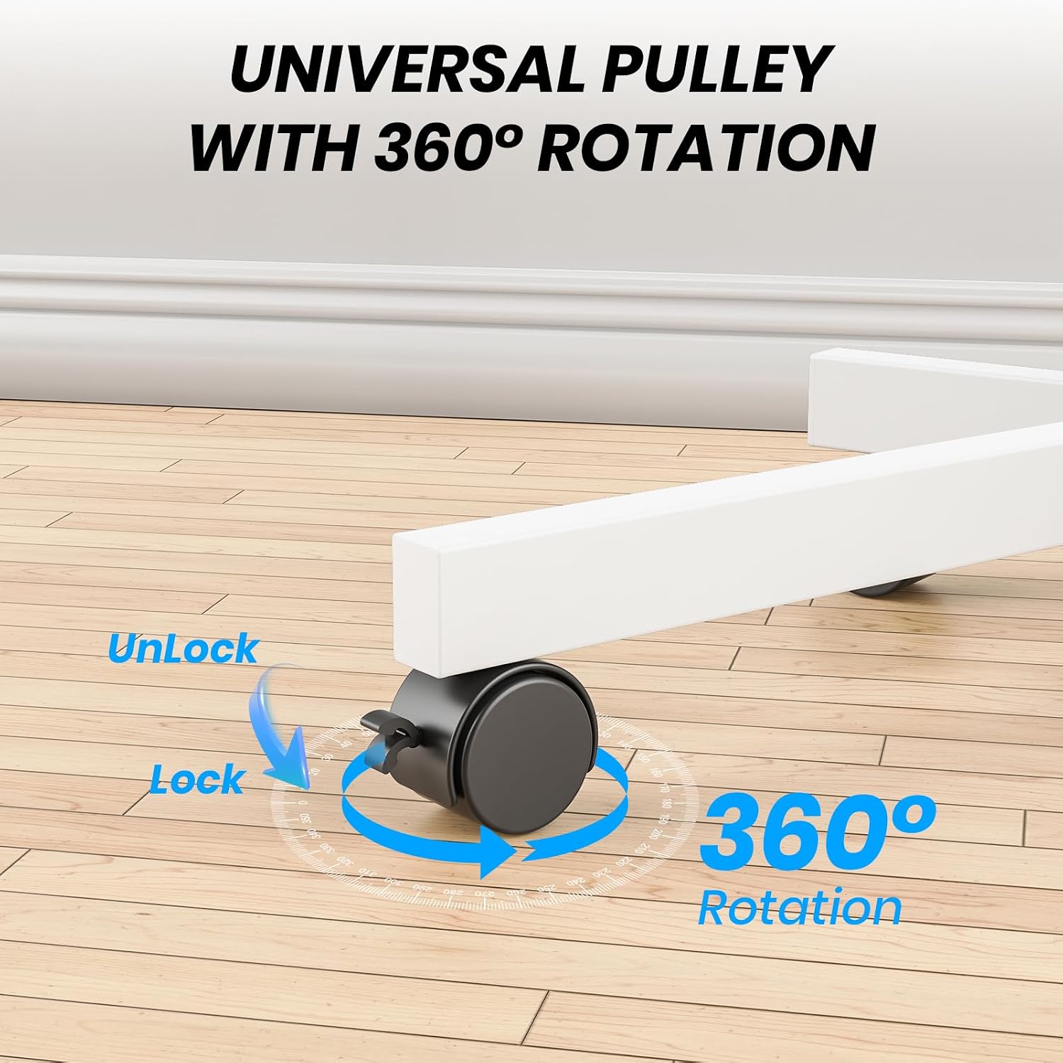 Rolling TV Stand for 23-60 Inch LCD LED Flat/Curved TVs/Screens | 2 Height Adjustable Mobile TV Floor Stand with Shelf / Locking Wheels up to 88Lbs, Tilt TV Cart Max VESA 400x400mm, White