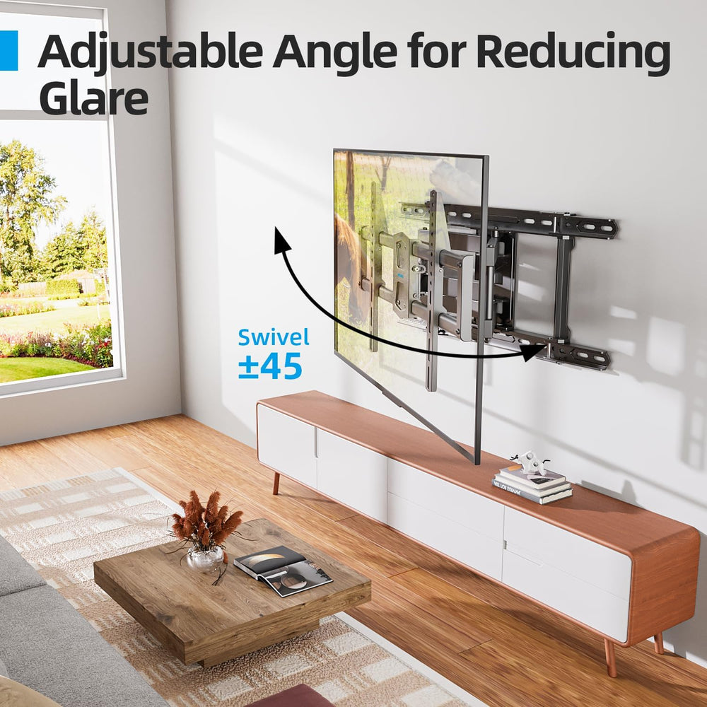 USX STAR Full Motion TV Wall Mount 24 inch Studs for Most 42-86 Inch TVs, Adj...
