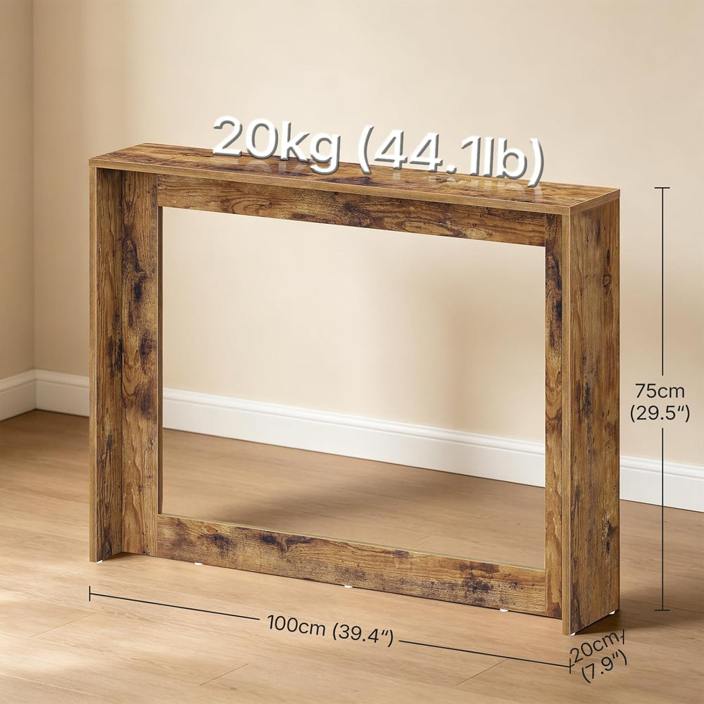 YATINEY Narrow Console Table, 39.4'' Small Farmhouse Entryway Table, ...