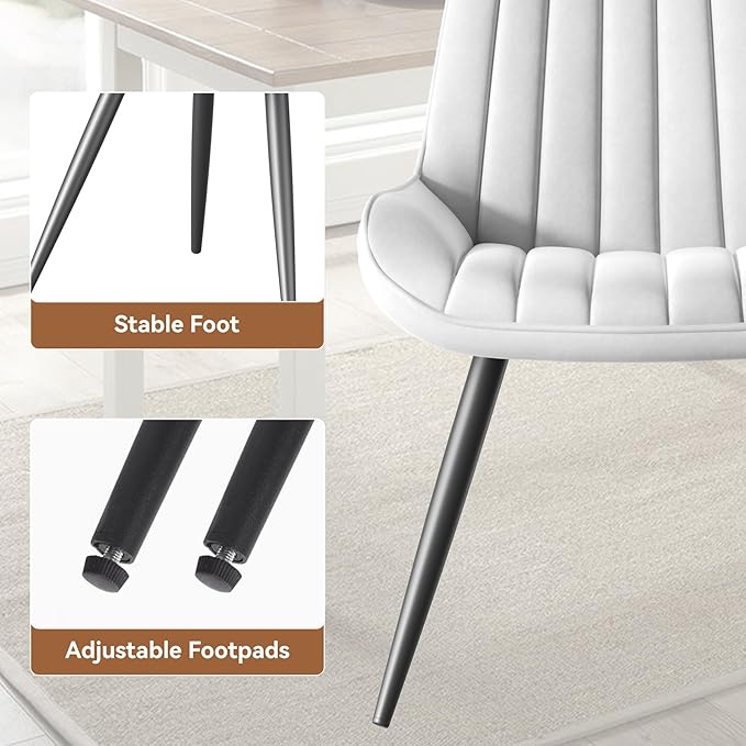 Modern Dining Chairs Set of 8,Upholstered Dining Room Chairs with Thick Cushi...