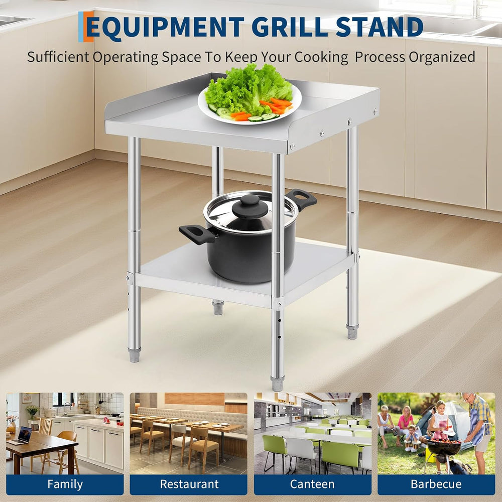 Equipment Grill Stand Table 12x24x30 Inch Stainless Steel NSF Certified 400 L...
