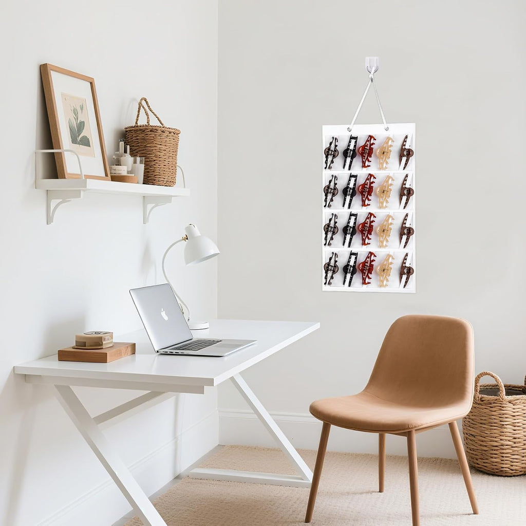 Claw Clip Organizer, 5 Tier Hanging Hair Clip Organizer, Hair Clips Holder for Wall, Door, Closet(NO ACCESSORIES INCLUDED)