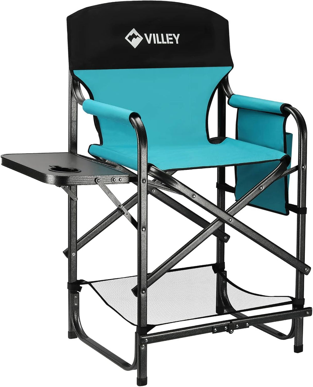 VILLEY Tall Directors Chair, Folding Camping Chair with Footrest | Heavy Duty...