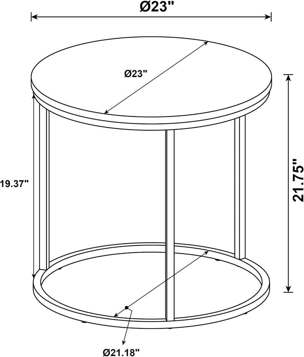 Coaster Home Furnishings - Lainey - Wood and Metal - End Table with Round Top...