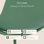 Poly & BARK Isla Bar Stools Set of 3 – Counter Height Bar Stool for Kitchen – Set of Counter Stools – Indoor/Outdoor Barstools – Modern Kitchen Bar Stools - Pistachio Green
