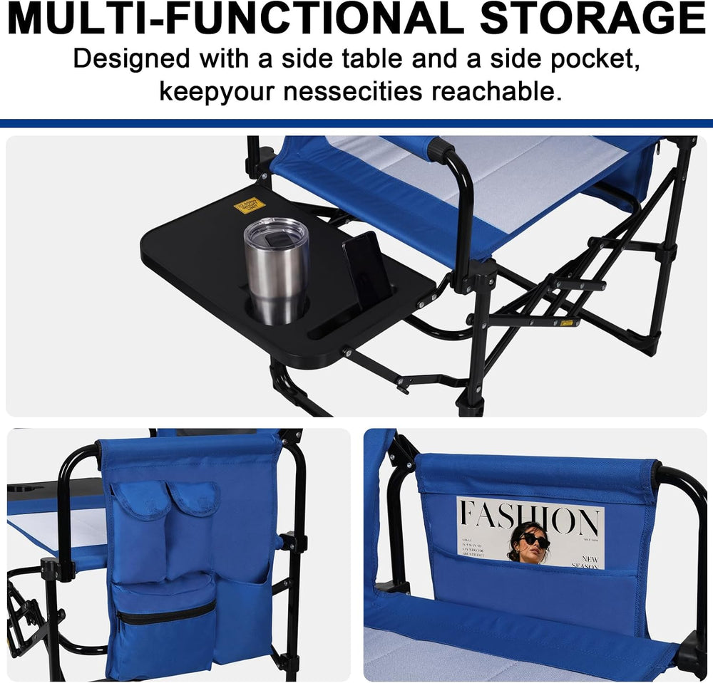 Romswi 2Pack Director Chairs for Outdoor, Folding Camping Chair, Compact Dire...