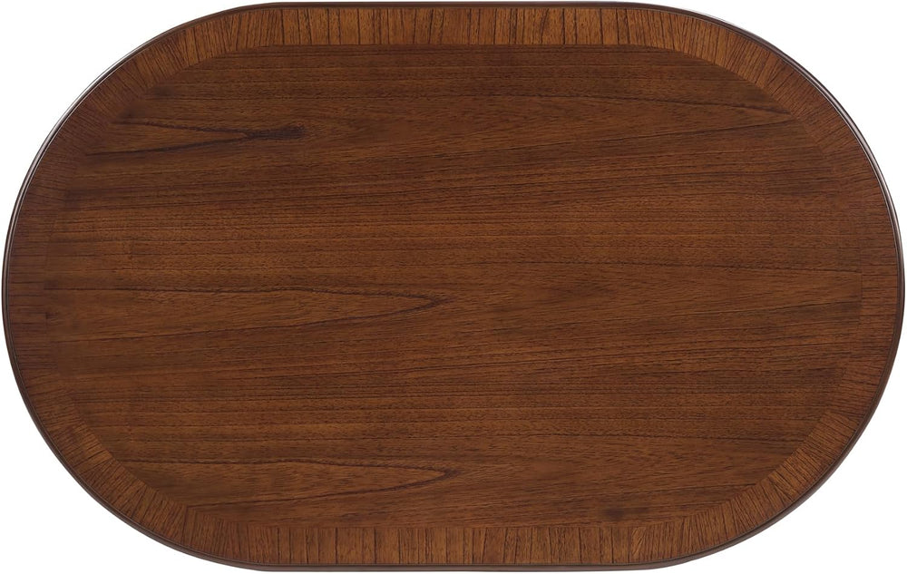 Retro Coffee Table Sets 3 s, Wood Living Room Table Set Include 44" Oval...
