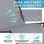 Ostlttyn Zero Gravity Chair Replacement Fabric with Cord Kits, 17inch Wide Repair Cloth with Replacement Bungee Cord for Anti Gravity Chairs Patio Lounge Chair Lawn Beach Sling Chair, Light Grey