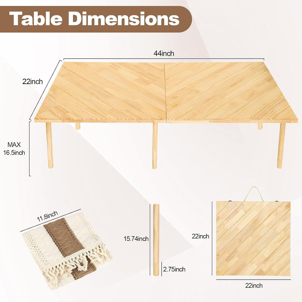44x22 Low Floor Folding Picnic Table