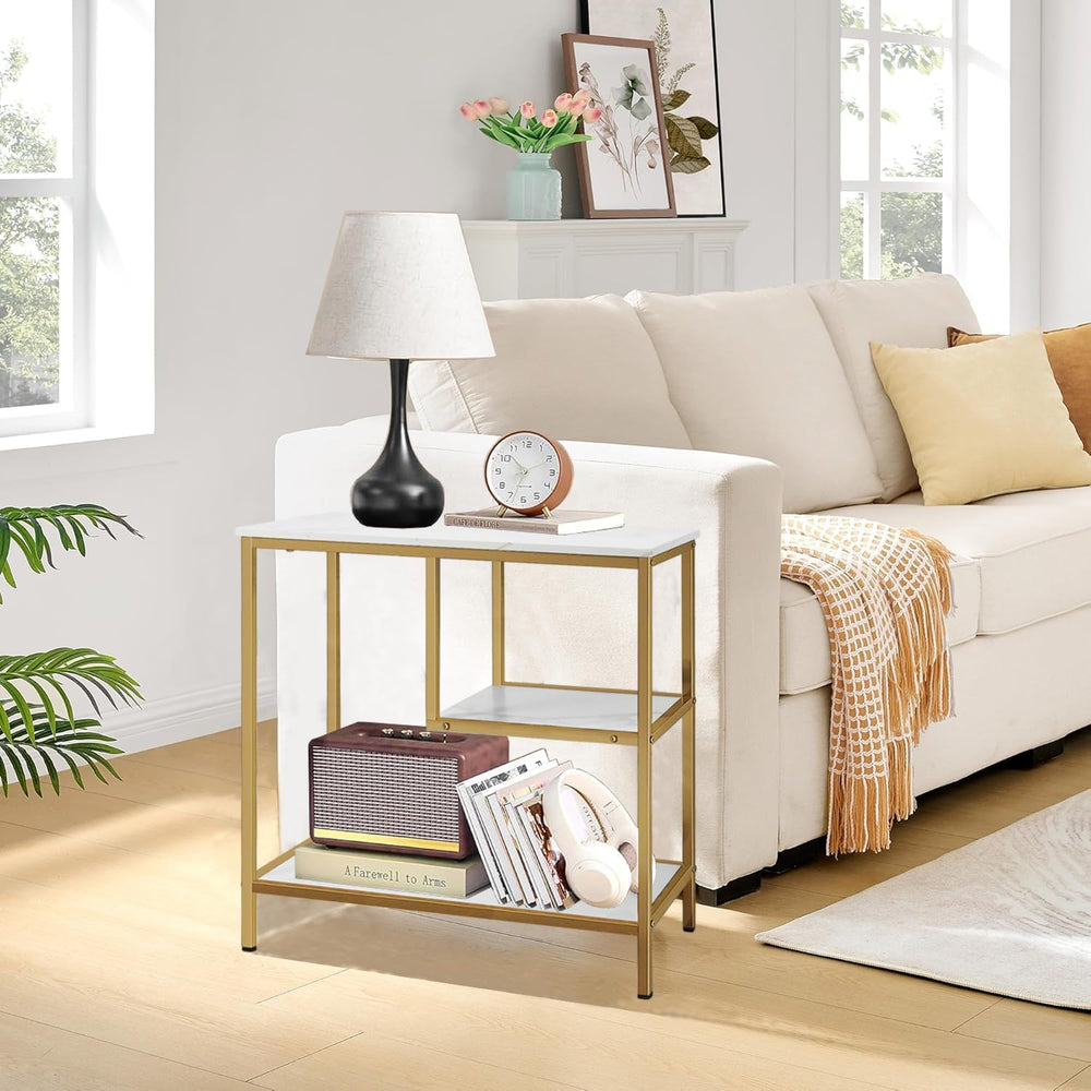 AT-VALY 3-Tier End Table,Nightstand for Living Room, Bedroom, Office, Bathroo...