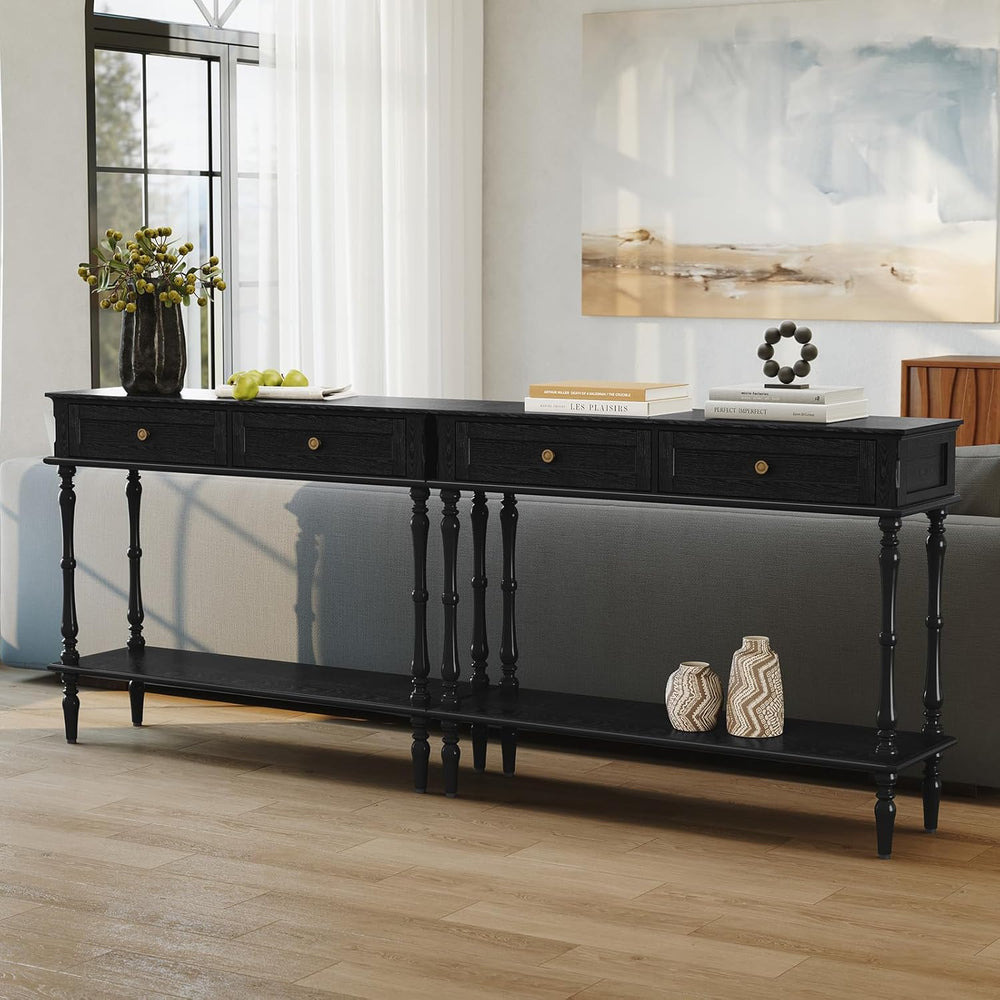 ARTPOWER Console Table for Entryway with 2 Drawers, 10 mins Assembly, Black |...
