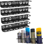 4 Pack Five Cans Wall-Mounted Steel Aerosol Spray Can Holder, Steel Wall Mount Storage Organizer for Garage and Workspace (4-Black)