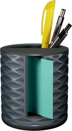 Post-it Note Dispenser, Vertical Design, Pop-Up Notes, Black with Grey Geometric Pattern, 1 Aqua Splash 3 in x 3 in Super Sticky Note Pad