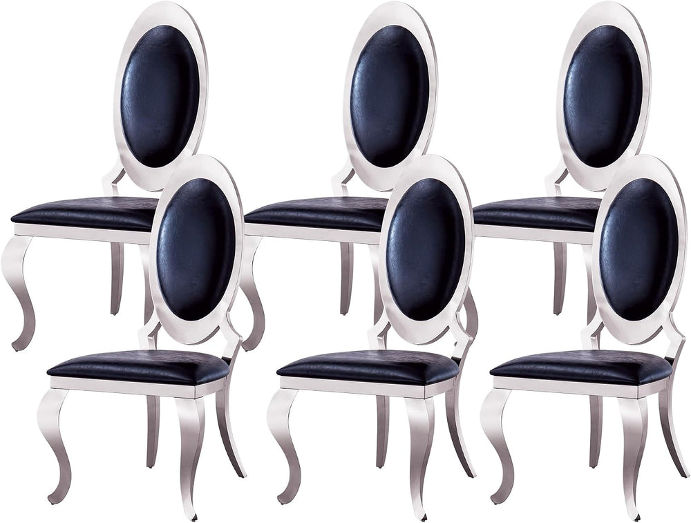 Henf Modern Luxury Dining Chairs Set of 6, Leatherette Upholstered Kitchen Di...