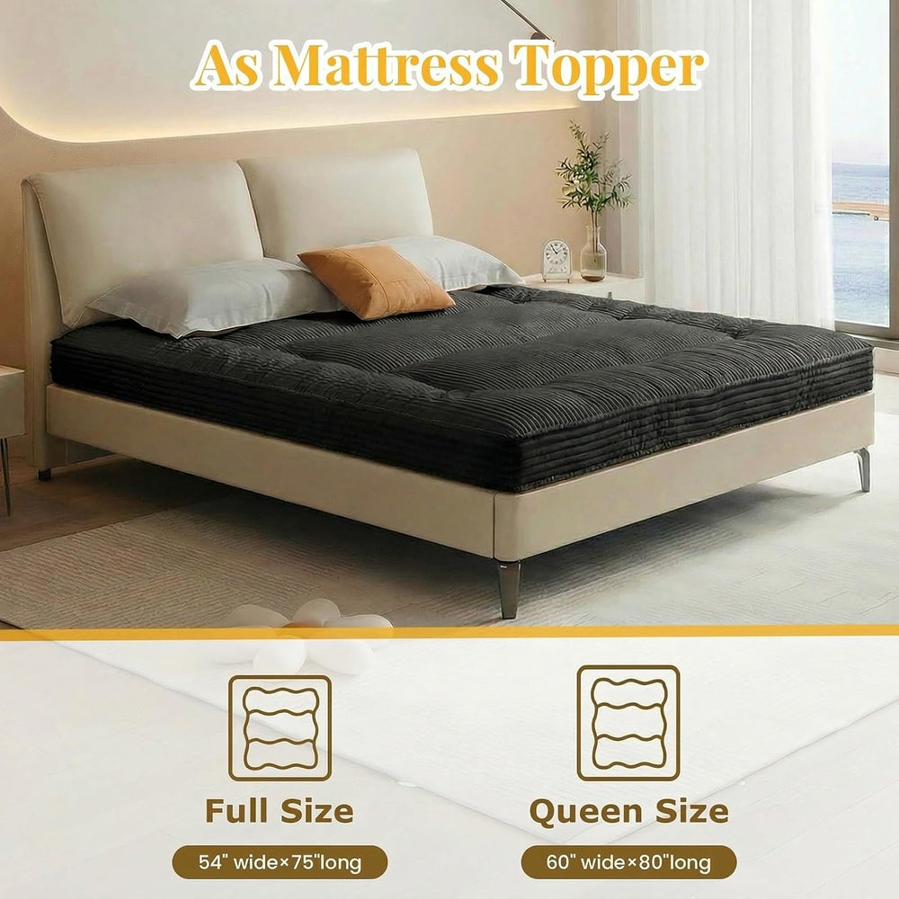 cidludto Japanese Futon Mattress Full Size Foldable, 4" Floor Mattress F...