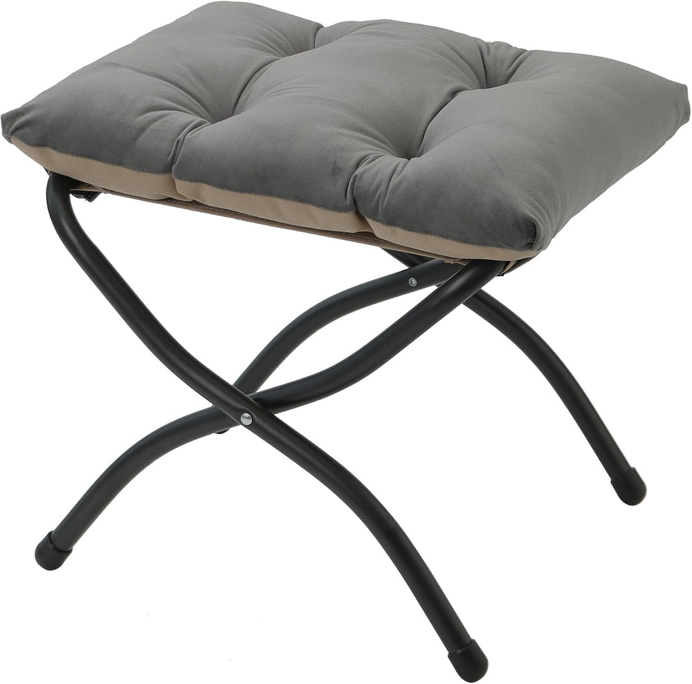 15"(H) Folding Ottoman, Foldable Footrest Stool, Portable Small Foot Sto...