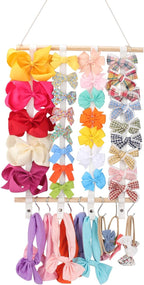 OAOLEER Hair Bow Holder Organizer for Girls，Hair Clips Headband Organizer Storage Wall Hanging Home Decor for Girls Room