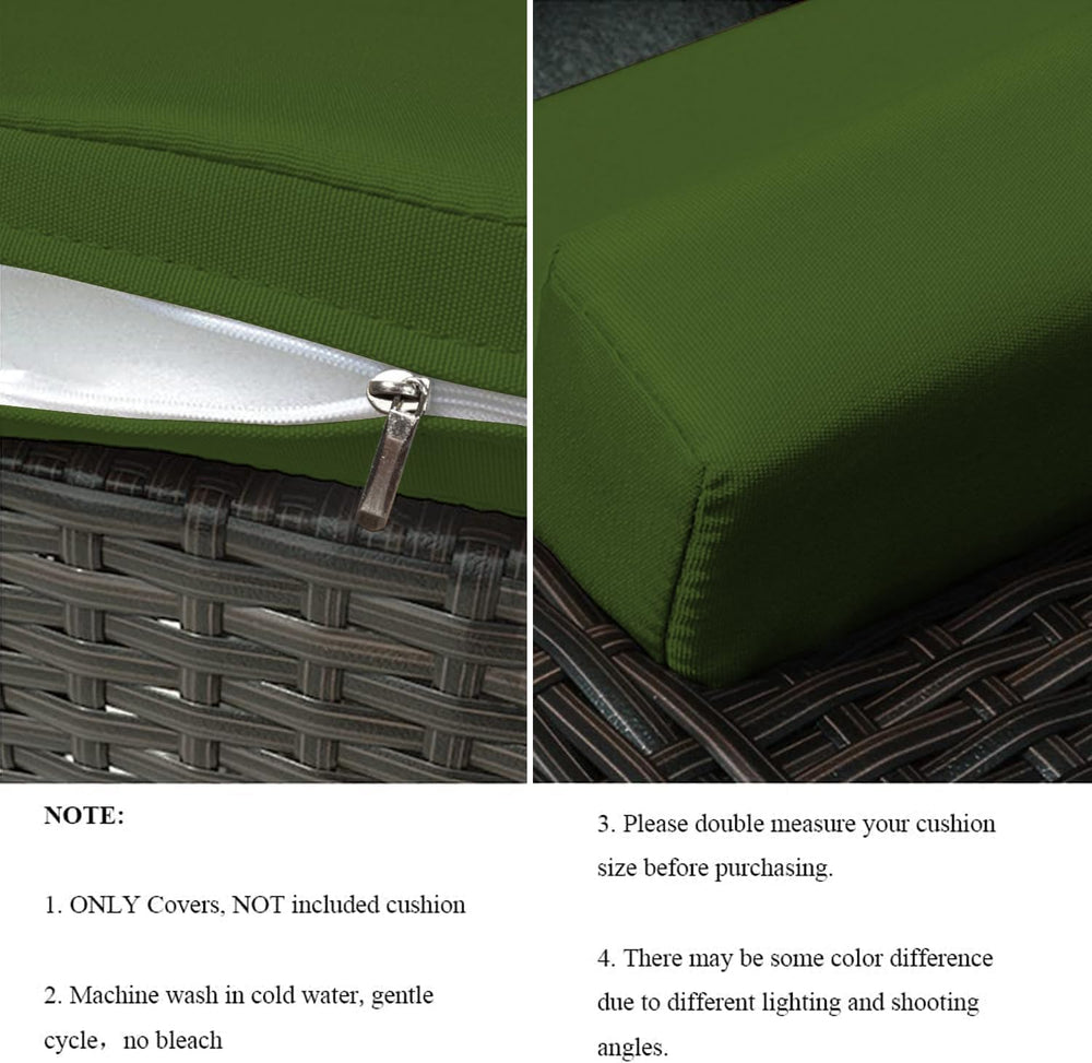 VAKADO Outdoor Patio Furniture Chair Cushion Replacement Covers Set of 4 Wate...