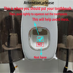 Toothbrush Holders for Bathrooms Toothbrush Holder Wall Mounted Toothpaste Dispenser for Kids Automatic Tooth Brushing Holder Bathroom Toothbrush Holder Set Shower Accessories Sets - Black