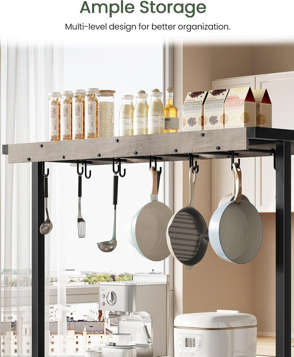 CHOEZON Kitchen Island with Power Outlet, Kitchen Island Table with Folding T...