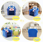 Costzon Kids Couch, Children's Sofa Armrest Chair with Pattern, Toddler Furniture w/Sturdy Wood Construction, Preschool, Lightweight Kids Couch Sofa Chair for Boys & Girls Gifts, Flyman
