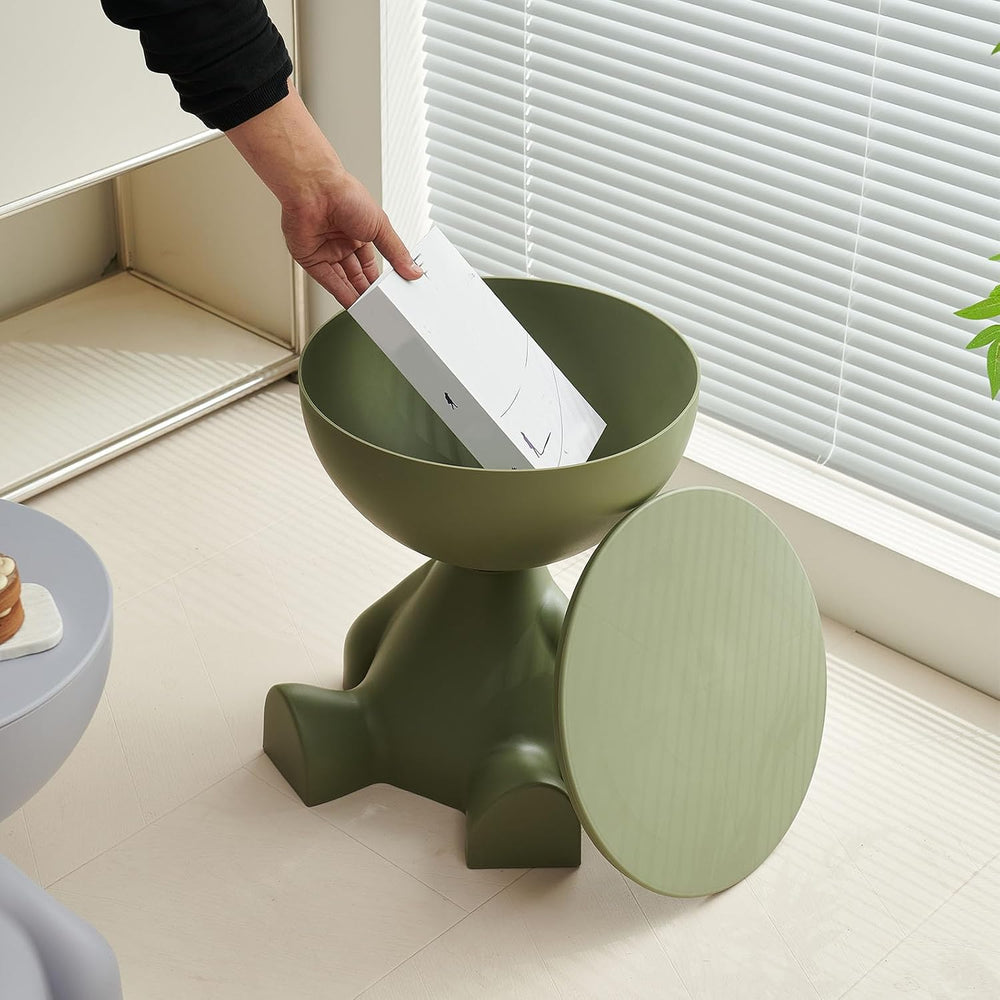 Circle Side Table, Round Modern End Table, Waterproof & Durable, Small Co...
