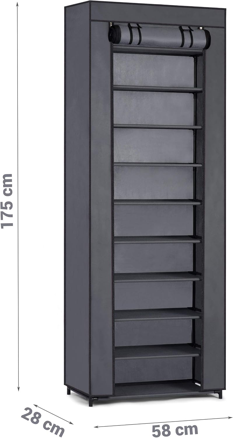 Wardrobe, graphite, 28 x 58 x 175 cm