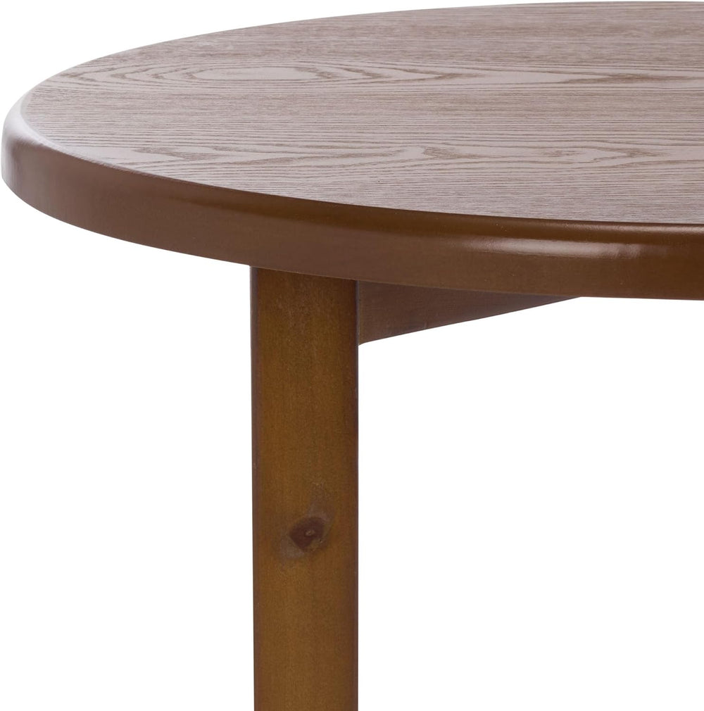 SAFAVIEH Home Collection - Rakoma Round End Table, Walnut Brown Accent Side T...