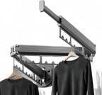 Mounted Wall Drying Rack, Laundry Hanger Dryer Rack, Laundry Hanger Rack, Wall Mounted Clothes Rack, Laundry Room Hanging Rack(Foldable/High-Bearing/Never Fall Off/Third Generation/Grey)