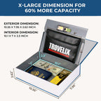 Book Safe with Combination Lock, Hidden Safe (10.55 x 7.95 x 2.62 Inch) with Fireproof Bag, Secret Diversion Safe, Hollow Book Box Hidden Storage, Money Safe Box for Cash (X-Large COOK)