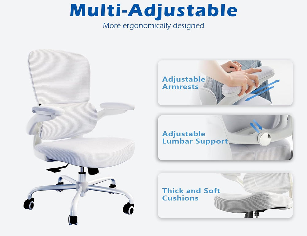 TRALT Ergonomic Office Chair - Desk Chair with Adjustable Lumbar Support Comp...