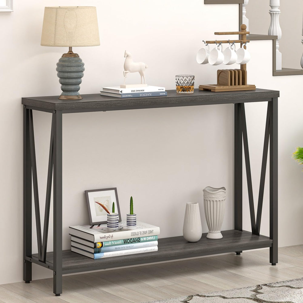 FOLUBAN Console Table for Entryway, Modern Sofa Table Behind Couch, Narrow En...
