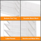 Kuntine.B Wall File Organizer Hanging Magazine Holder (White, 7 Tier)