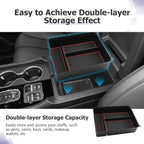 LUWU 2026 Passport Center Console Organizer Compatible with 2024 2025 2026 Honda Passport & 2023 2024 2025 Pilot & 2024 2025 Ridgeline Accessories Armrest Console Organizer Armrest Insert Tray (Red)