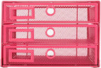 Annova Desk Organizer Wire Mesh 3 Tier Sliding Drawers Paper Sorter/Multifunctional/Premium Solid Construction for Letters, Documents, Mail, Files, Paper, Kids' Art Supplies (Pink)